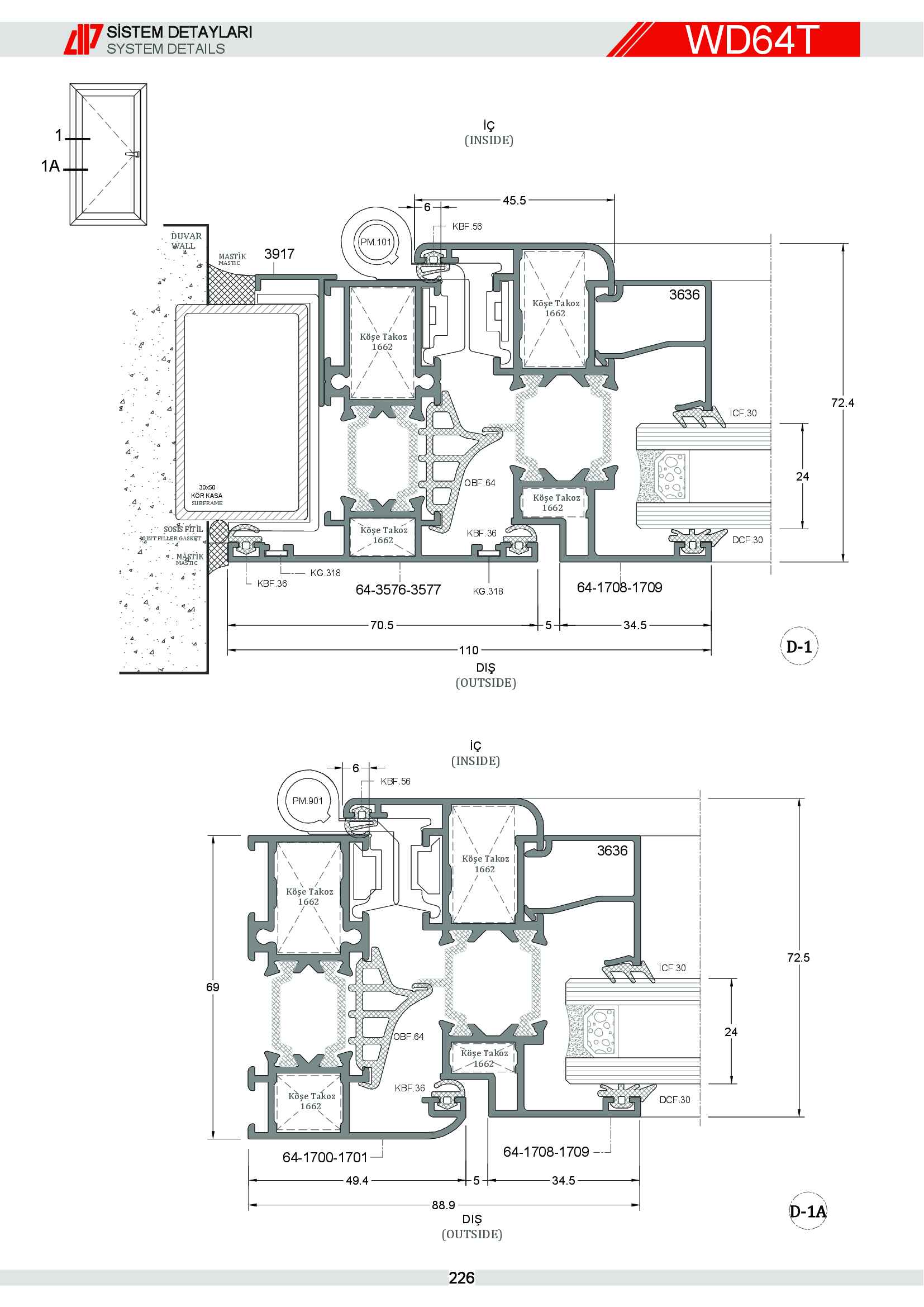 S 64 Yalıtımlı Alüminyum 66